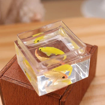 1:12 casă de Păpuși în Miniatură Mic Rezervor Peștișor de Simulare Rezervor de Pește Model DIY Accesorii Decor Acasă Ornament Jucărie