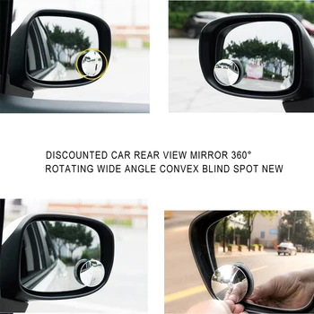 1 buc 360 de Grade Blind Spot Mirror Auto Reverse Fara rama Ultrasubtire cu Unghi Larg Rotund Convex Oglinda retrovizoare Auto Piese Exterioare
