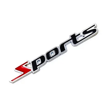 1 BUC Masina de Styling SPORT 3D Mici de Metal Crom Masina Sport Logo-ul de Metal Crom Auto Autocolant Emblema, Insigna Decal Accesorii Auto