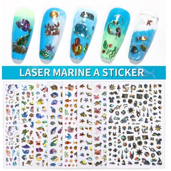 1 buc Vânt Ocean Nail Art Sticker Kawaii Coajă Scoică steaua de mare Serie Apă Autocolant Slider Unghii DIY Decorare Accesorii Instrument