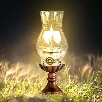 1 Set de Sticlă de Înlocuire Kerosen Abajur Sticla Clar Nuanta de Lumina cu Fitil Retro ulei lampa de iluminat lampă pilot scut de vânt