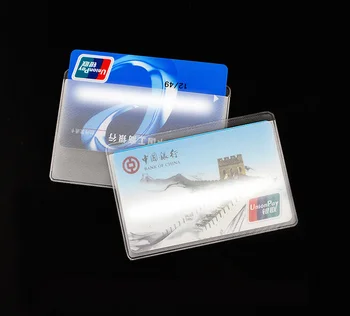 10 Buc/Set Transparent Card de Credit de Acoperire din PVC Bărbați Femei Proteja de Autobuz, Banca de Afaceri Carte de IDENTITATE, Titularul Pungă de Pungă de Caz