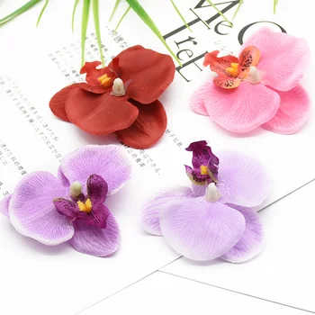 10 Bucati Fluture Orhidee Fals Nunta De Flori Decorative De Perete Decor Acasă Accesorii Diy Cadou Cutie De Bomboane Flori Artificiale