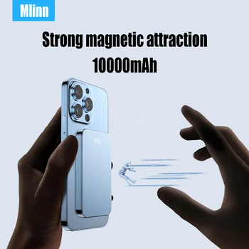 10000mAh pentru iPhone 13 12 Putere Magnetică Banca de Sticlă Metal PD 20W fără Fir, Încărcare Rapidă 15W în condiții de Siguranță Portabil Baterie Externă Mag