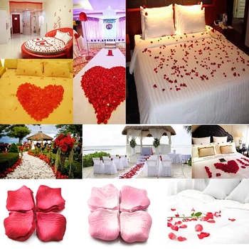 1000Pc Artificiale Petală de Floare de Simulare Petale de Trandafiri de Mătase Ziua Îndrăgostiților Veșnică Floare Decor pentru Nunta Cameră Căsătorie