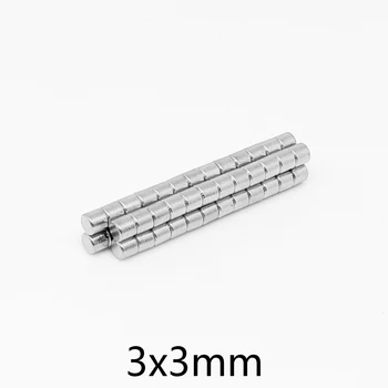 100~3000BUC 3x3 Mini Disc Mic de Căutare Magnet 3mmX3mm Vrac Rotund Magneți 3x3mm Neodim Magnet Permanent Puternic Magneți 3*3