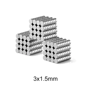 100~5000pcs 3*1.5 Puternic Rotund Dia. 3 mm x 1,5 mm N35 pământuri Rare Magnet Neodim meșteșugul Frigider Neodimio Imanes 3x1.5