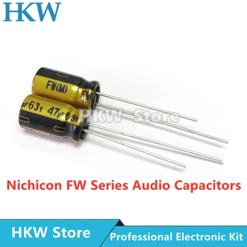 10buc NICHICON 47UF 63V 6.3X11mm FW Serie Condensatori Electrolitici Hi-Fi Audio Condensator Nou si Original 63V47UF 6.3*11MM