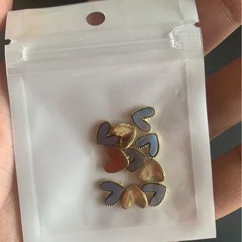 10buc Pietriș Aliaj Metal de Unghii Farmec Bijuterii Carouri Inima Marmură Unda de Unghii Decor 3D de Lux Crystal Gems pentru Manichiura