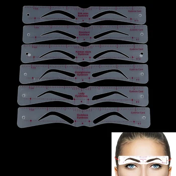 12buc/set Reutilizabil Spranceana Stencil Set Frunte Ochi DIY Desen Ghid de Styling pentru Modelarea Intretinere Șablon Carte Ușor de Machiaj