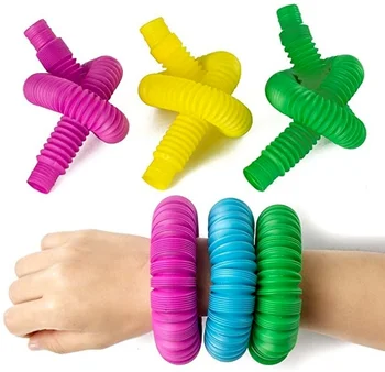 12pc Mini Pop Tuburi Senzoriale Jucărie Pentru Adulți Scuti de Stres Jucării Copil Autism Anti Stres Plastic cu Burduf Copii Stoarce Jucărie