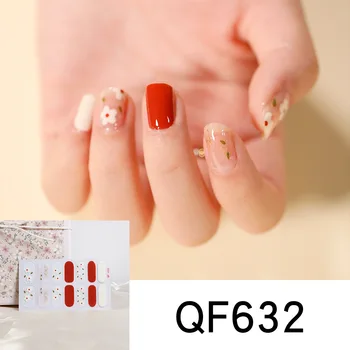 14tips QF Serie de Ziua Îndrăgostiților în Stil Autocolante Unghiilor Tendință de Moda Nail Art Împachetări lac de Unghii Ins Stiluri de Iarnă Autocolante DIY