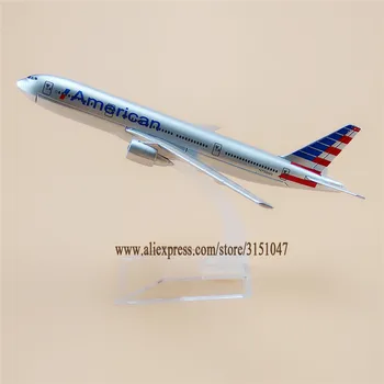 16cm Aliaj Metal turnat sub presiune Aeronave Aer American AA Airlines Boeing 777 B777 Airways Avion de Model de Model de Avion, Cadouri pentru Copii