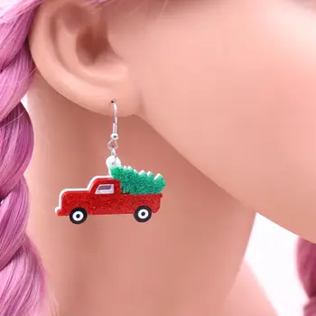 1pair de moda de Top NC Picătură masina de crăciun drăguț cercei din Acril de Bijuterii pentru femei