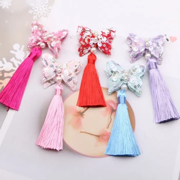 1pair stilul Multi Copii Bentita Fete pentru Copii de Anul Nou Chinezesc Fluture Ac de păr Clip de Păr Pălării Pentru Copii Accesorii de Par