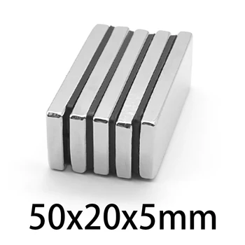 2-50 pces 50x20x5 N35 puternic sector magneți 50mmx20mm puternici magneți permanenți ndfeb 50*20*5 magnet neodim 50x20x5mm