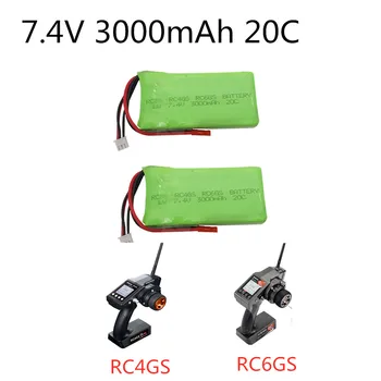 2 BUC 2S 7.4 V 3000mah 20C Lipo Baterie Pentru Radiolink RC3S RC4GS RC6GS Transmițător 2S lipo 3000mAh Baterie 7.4 V Pentru RC Transmițător