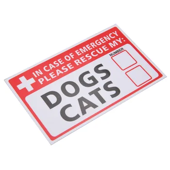 2 buc de Urgență de Salvare pentru animale de Companie Câine, Pisică Vinil Autocolant Primul care a Răspuns de Securitate la Incendiu Decal Etichetă de Avertizare Semne Noi