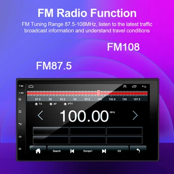 2 Din Radio Auto GPS Android 10 Stereo Bluetooth 7