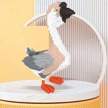 2000+pc-uri Creative 3D DIY Gâscă Micro Blocuri de Animale Asamblate Mini Cărămizi Figura Jucărie Pentru Copii Cadouri de Craciun