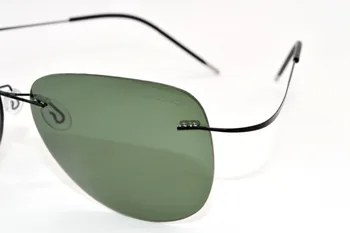 2017 nou design de Brand original B Titan verde polarizat fără ramă cu cazul ochelari de soare gafas de sol briller lunetele de soleil