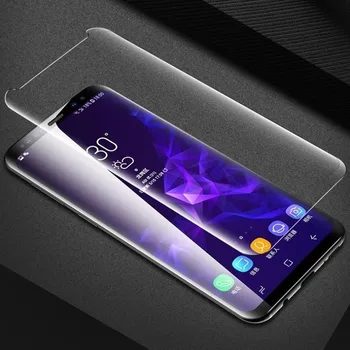 2018 UV, Lipici Ecran Protector Pentru Samsung Galaxy S6 S7 Edge S8 S9 S10 S21 Plus Nota 8 9 Temperat Pahar Plin cu Capac 1 buc Pic de Lumină