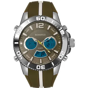 2021 BOAMIGO Militare Cuarț Ceas rezistent la apa de Sus Brand de Lux Ceas Barbati Sport Ceas Curea din Cauciuc Analogic Digital Ceas pentru om