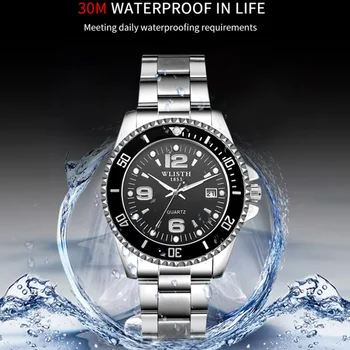 2021 Brand de Top WLISTH de Lux pentru Bărbați Ceas rezistent la apa 30m Data Ceas Masculin Ceasuri Sport Barbati Cuarț Încheietura Ceas Relogio Masculino