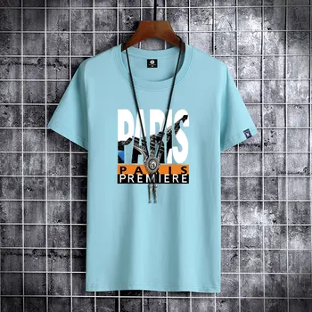 2021 NOU Turn de Fier de Imprimare bumbac Barbati Tricou Hip-Hop Bumbac T-shirt O-gât de Vară de sex Masculin de Cauzalitate Tricouri Moda Vrac Tees