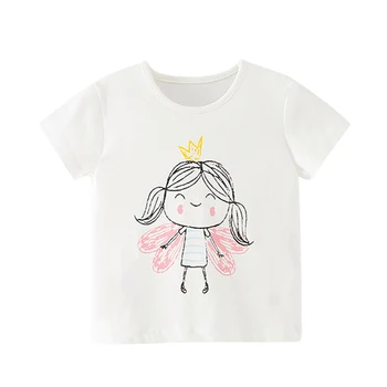 2022 Bumbac Fete T-shirt Îmbrăcăminte pentru Copii Fete Teuri Copilul tricouri Fata de Vara Haine cu Maneci Scurte pentru Copii Bluze Pentru Fete