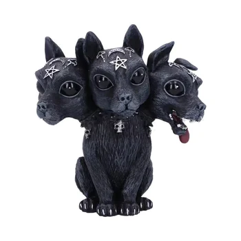 2022 Noi De Halloween Câine Cu Trei Capete De Statuie Greacă Cerber Cu Trei Capete Sculptura Guardian Cerberus Statuie-Rasina De Artizanat Ornament G