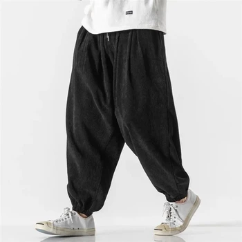 2022 Toamna Iarna Barbati Pantaloni Stil Japonez Pantaloni Drepte Pantaloni Harem Coreeană Man Pantaloni De Catifea Cord Liber Glezna-Lungime Pantaloni Homme