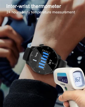 2022New Ceas Inteligent Bărbați Tensiunii Arteriale Rata de Inima Organism de Monitorizare a Temperaturii IP68 Impermeabil Sport pentru SmartWatch Huawei, Xiaomi