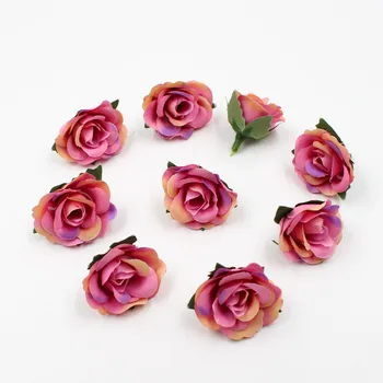 20buc/lot flori artificiale 3,5 cm mini silk rose cap de Valentine ' s Zi, nunta de decorare DIY Flori de perete cutie de cadou flori artizanale