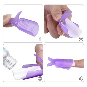 20buc Nail Art Soak Off Capac Clip din Plastic de Manichiura Pedichiura Instrument de UV Gel Polish Remover Folie de Frumusete Profesionale Pentru Unghii Curat