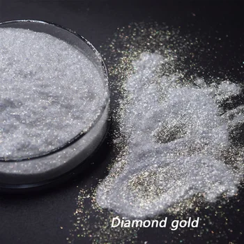 20G -Alb Pulbere de Diamant ,Irizare Perlate Praf,Cosmetice Clasa Diamante Sclipitoare Neregulate Pigment 6Colors