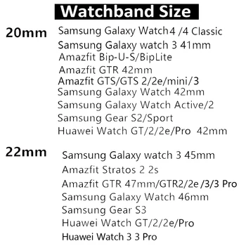 20mm 22mm curea pentru Samsung galaxy watch 46mm 42mm echipament S3 frontieră S2 huawei 3/3 Pro/gt/amazfit gts/ritm/pif/GTR 47mm/42mm Trupa