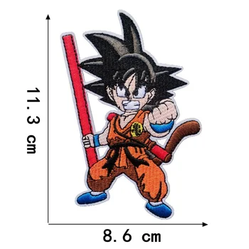 22buc/Lot Clasic de personaj de desene animate Anime son Goku insigna pânză de patch-uri de călcat îmbrăcăminte DIY decor personalizat