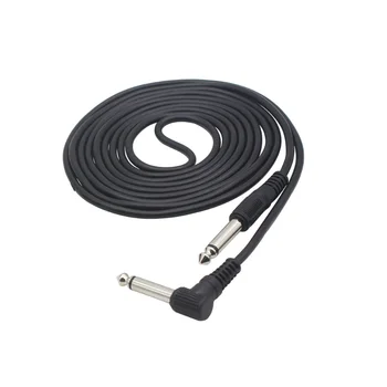 3 5M/ 10 Picioare Instrument Chitara Cablu Audio 1/4-Inch 6,35 mm Direct La Unghi Drept Plug ABS Negru Sacou cu 3 Adaptoare