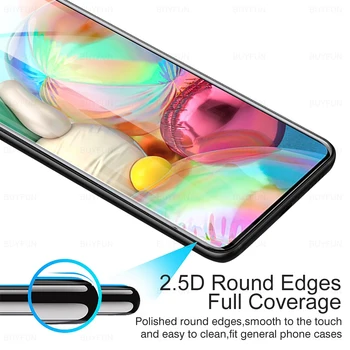 3 Buc Capac Complet din Sticla Temperata Pentru Samsung Galaxy A71 Ecran Protector De Pe A7 2018 A750F 7 1 71 A715F de Protecție Glas Film