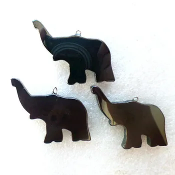 (3 piese/lot) en-Gros Naturale Sculptate Hematit Elefant Pandantiv Șirag de mărgele 58x32x6mm Livrare Gratuita Bijuterii de Moda Z4883