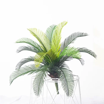 40cm Mare Artificiale Palm Copac Tropical Feriga Plante Fals Cycad Ghivece de Plastic Verde Frunze de Palmier Pentru Desktop Acasă Balcon Decor