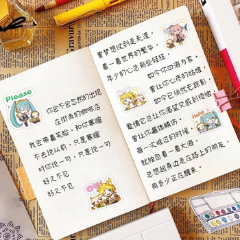 40PCS Anime Autocolant Hatsune Miku Caracter Detașabil Caracter Valiza Notebook Sticker Autocolant de Desene animate Toy Cadou de Ziua de nastere