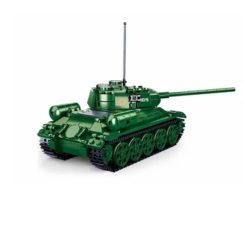 497Pcs Militar Sovietic T-34/85 Tanc Mediu Bloc situat Moc Model Război Clădire din Cărămidă Jucarii Pentru Copii