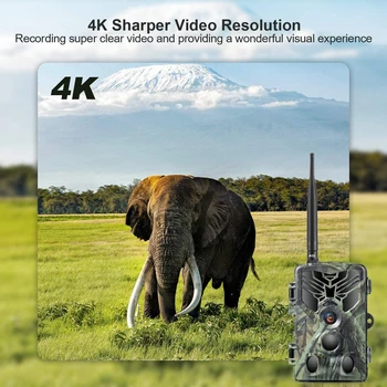 4K Live Broadcast Control APP aparat de Fotografiat Traseu Serviciu GRATUIT de Cloud de Vânătoare animale Sălbatice Camere 4G 30MP Wireless Night Vision HC810PRO