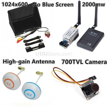 5-10KM AIO RC FPV Sistem de Combo 5.8 Ghz Transmițător de 2000 mw RC805 Receptor 1024x600 Monitor Am Antena 700TVL Camera FPV Quadcopter