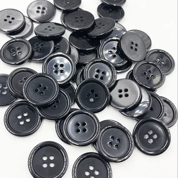 50 buc 25MM Culoare Negru 4 Găuri Flatback Butoane din Plastic Nasturii de Îmbrăcăminte Accesorii de Cusut PH245