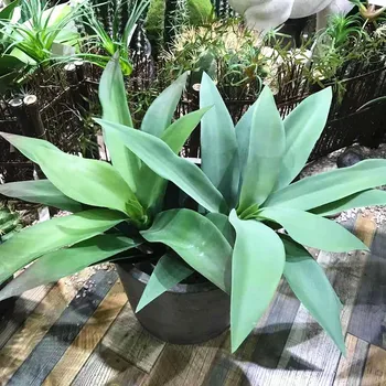53cm 14 Capete Mari Artificial Suculente în Ghiveci Copac Tropical Aloe Plante Fals Agave Bonsai Plastic Frunze Pentru Decor de Birou Acasă
