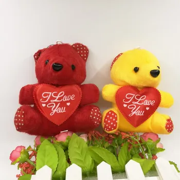 5Pcs Mini Iubesc Moale Ursuleț de Pluș Animale Jucării de Pluș Urs Pentru Valentine ' s Day, Cadouri de Ziua de nastere Cadouri de telefon Mobil pandantiv cheie