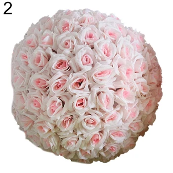 8 Inch De Flori De Mătase Kissing Nunta Bile Pomander Decorative De Flori Agățat Mingea Florale De Trandafir Decor Nunta Mingea